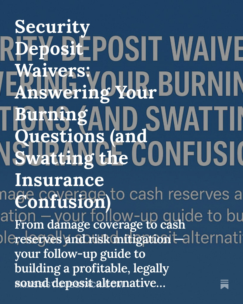 Security Deposit Waivers: Common Questions, Real Answers